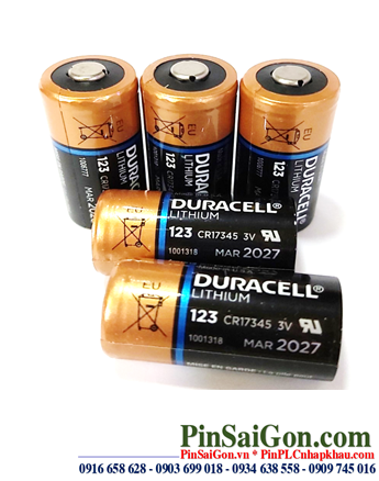 Pin CR123A _Pin DL123A, CR17345; Pin Duracell DL123A, CR17345 Lithium 3v chính hãng